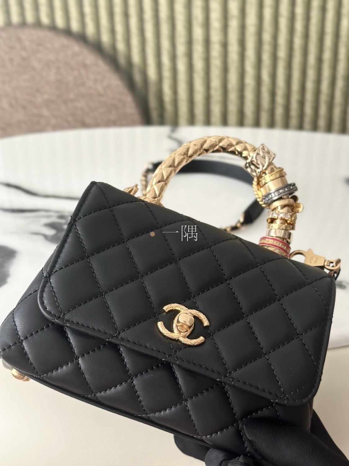 香奈兒CHANEL 戒指包, 迷你 米色|AS92990:圖片 6