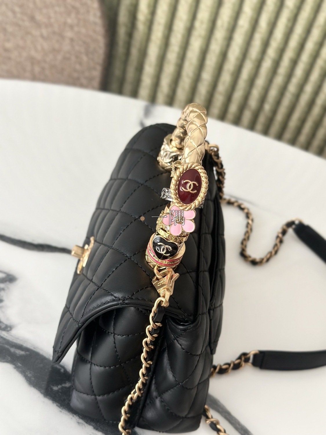香奈兒CHANEL 戒指包, 迷你 米色|AS92990:圖片 7