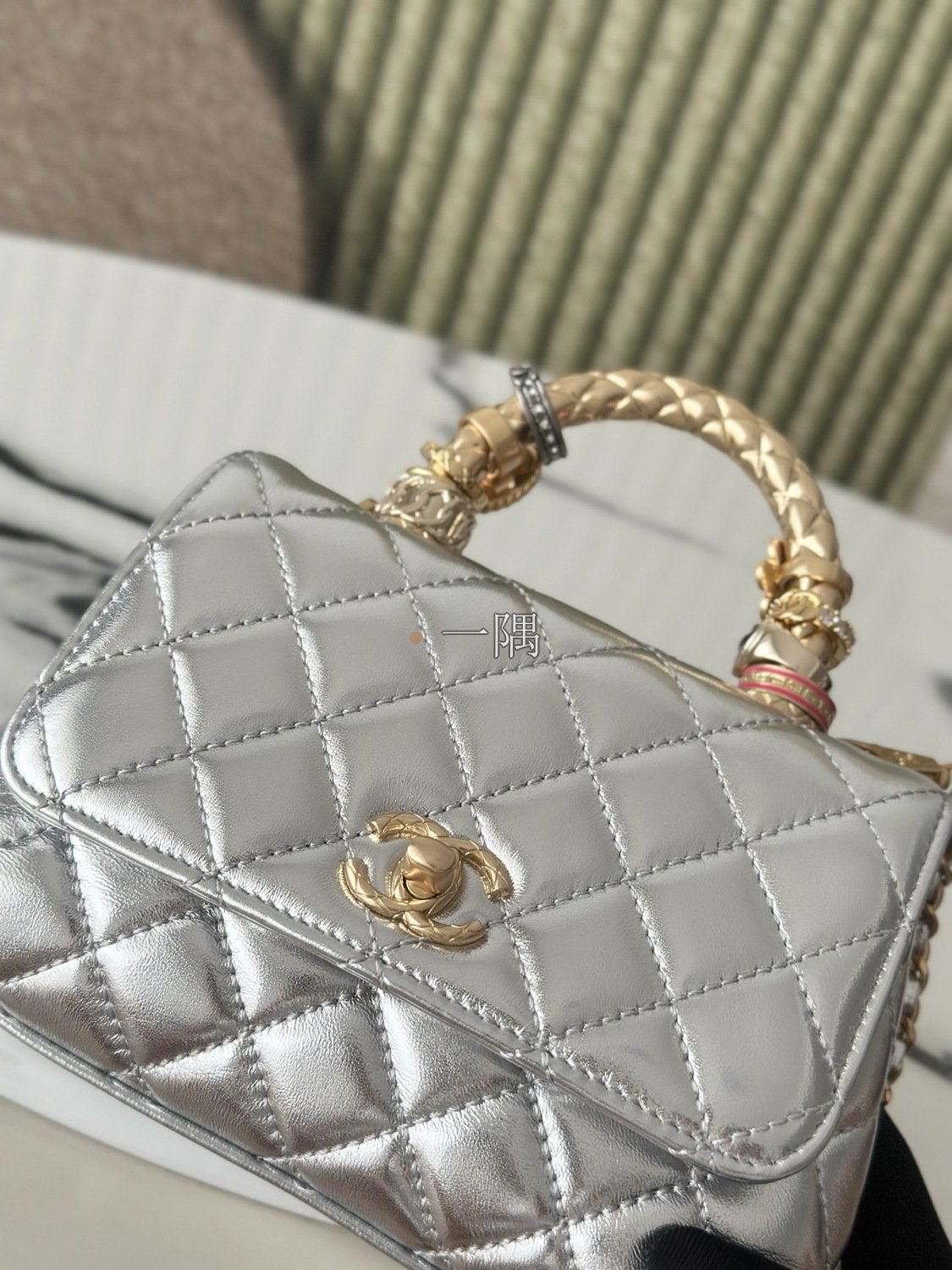 香奈兒CHANEL 戒指包, 迷你 米色|AS92990:圖片 6