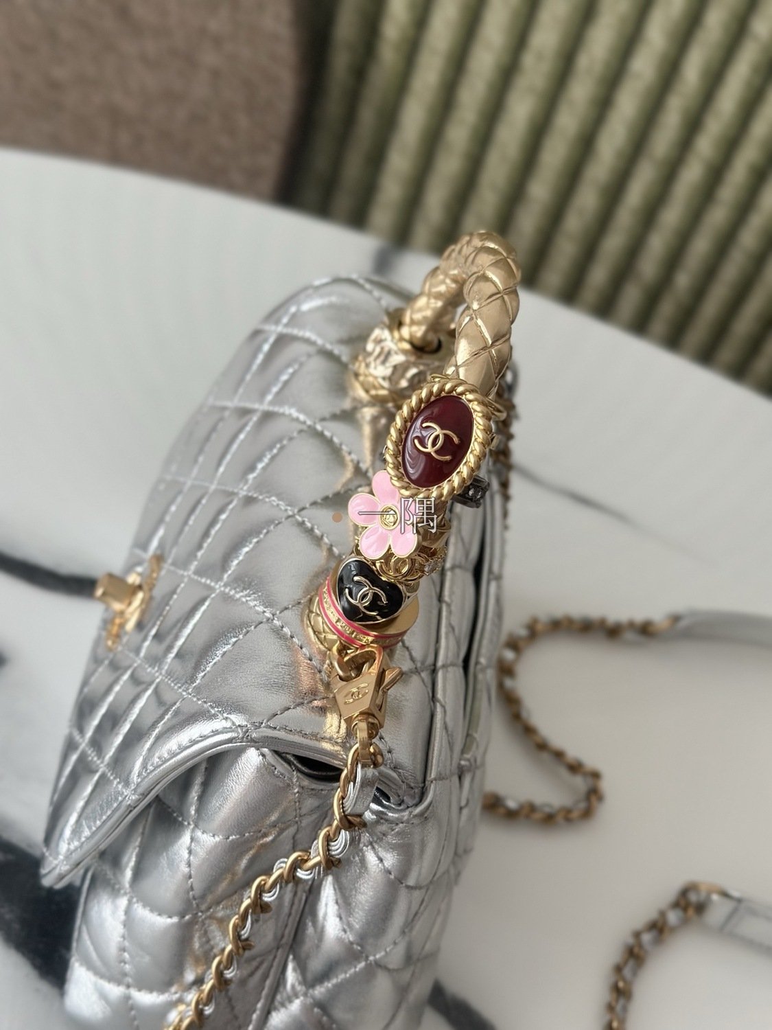 香奈兒CHANEL 戒指包, 迷你 米色|AS92990:圖片 7