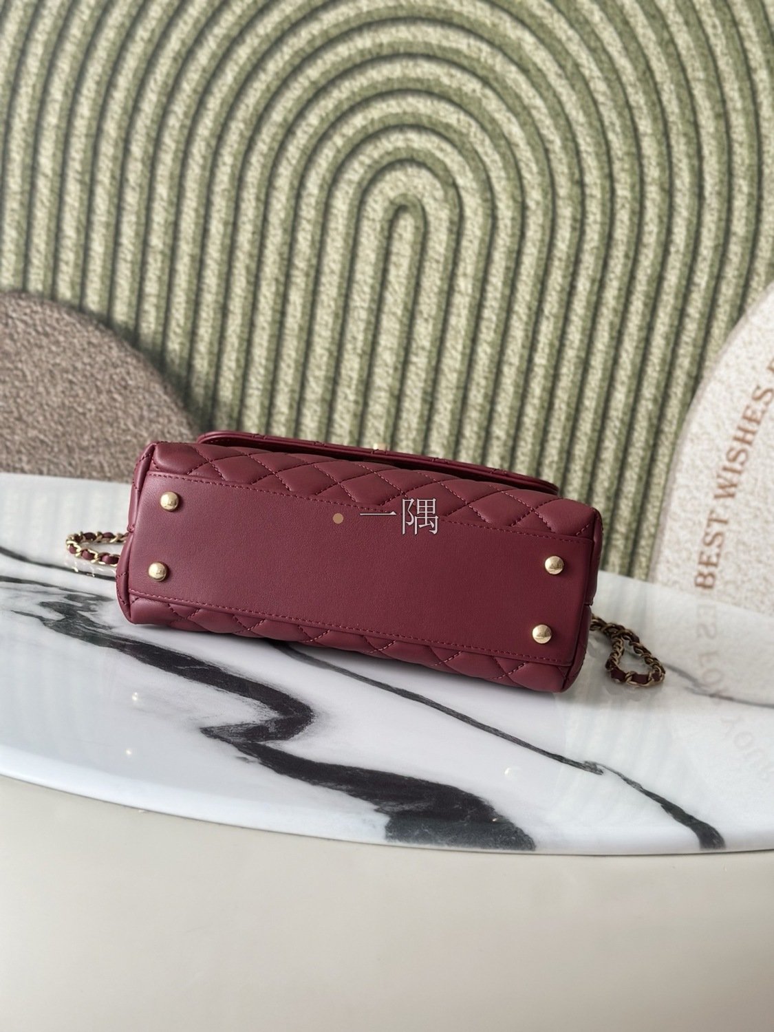 香奈兒CHANEL Coco Handle, 迷你 酒紅|AS92990:圖片 5