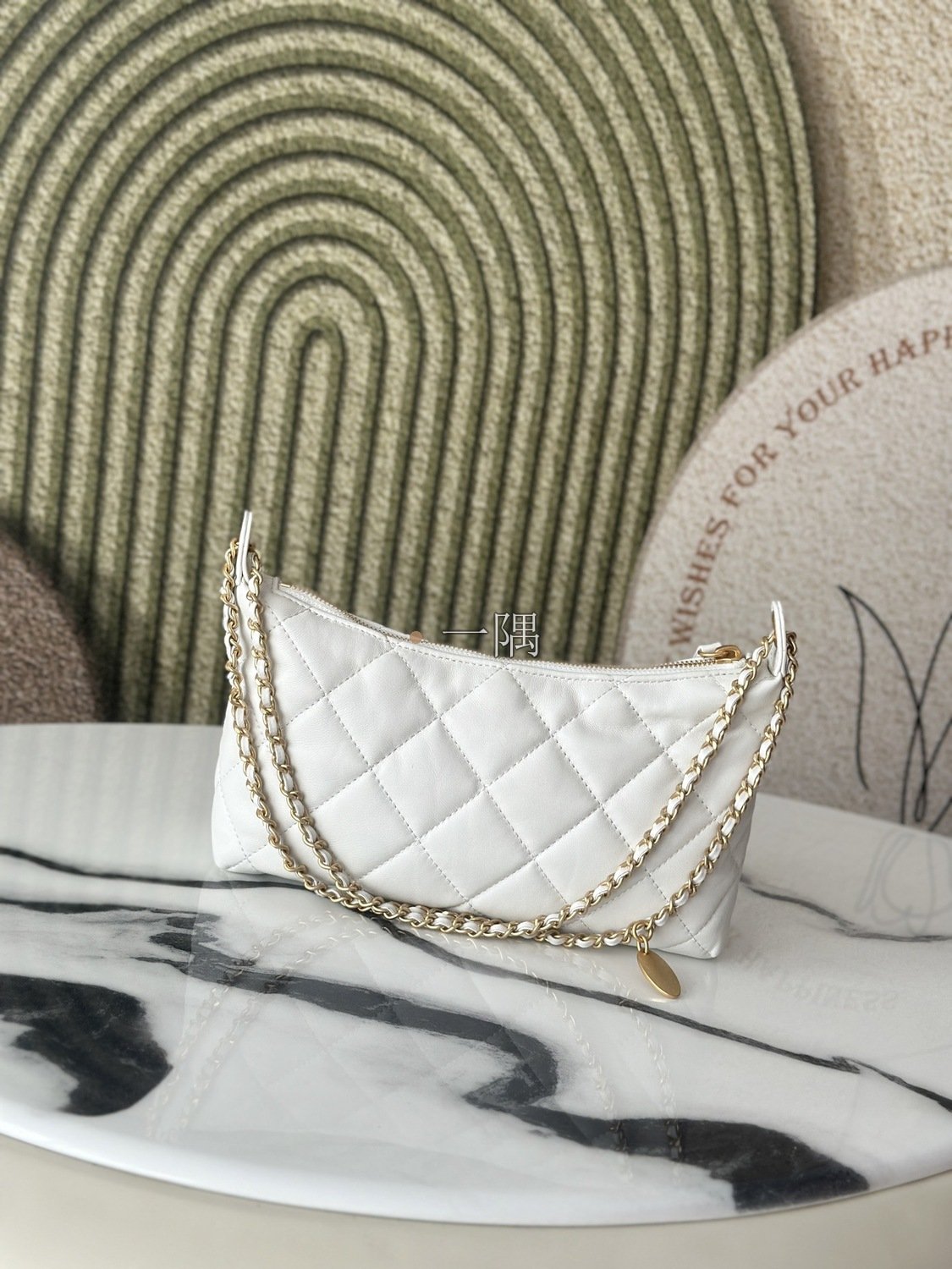 香奈兒CHANEL Hobo, 中號 米色|3364:圖片 3