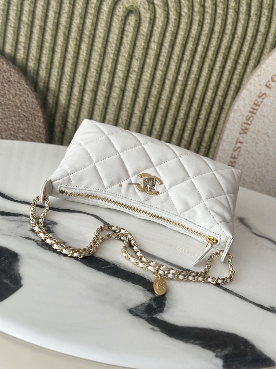 香奈兒CHANEL Hobo, 中號 米色|3364:圖片 4