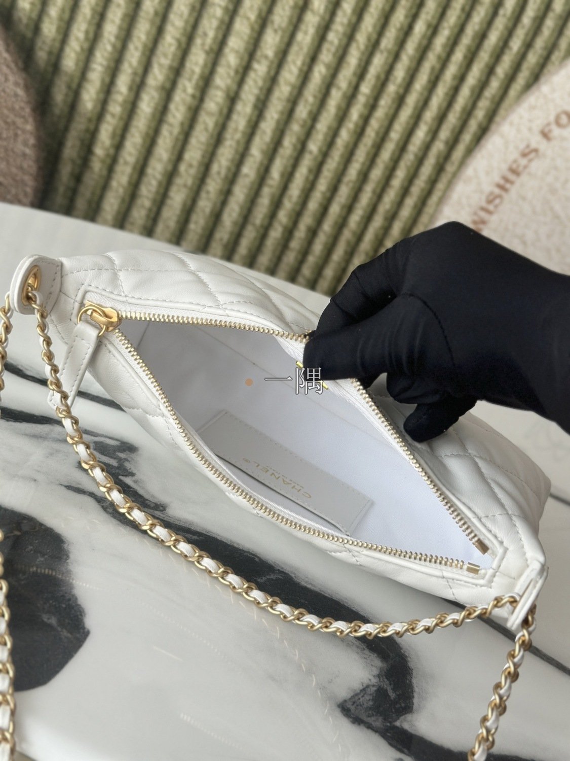 香奈兒CHANEL Hobo, 中號 米色|3364:圖片 8