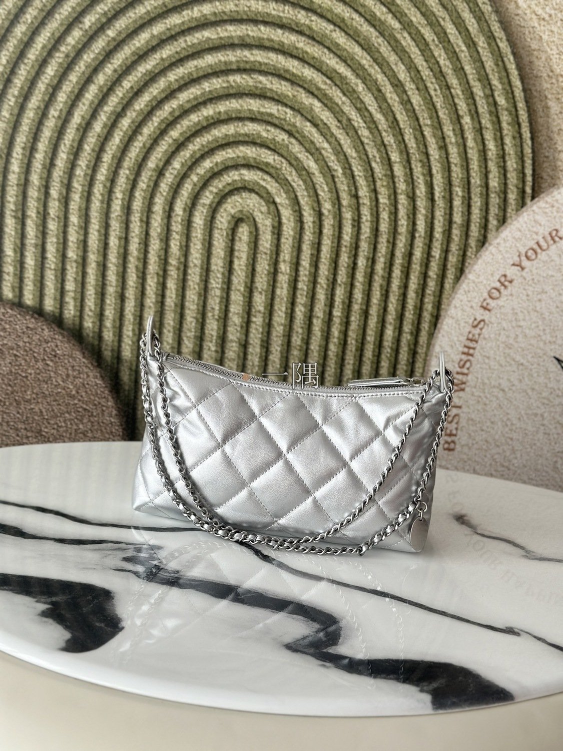 香奈兒CHANEL Hobo, 中號 米色|AS5077:圖片 4