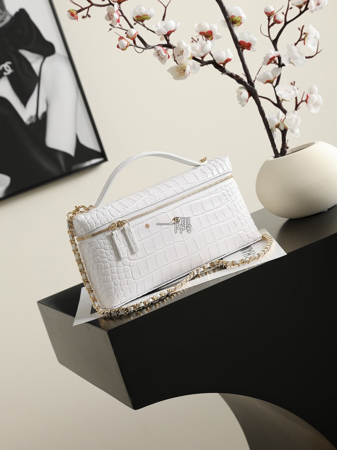 香奈兒CHANEL 鏈條 顆粒小牛皮, 小號|AP5438:圖片 2