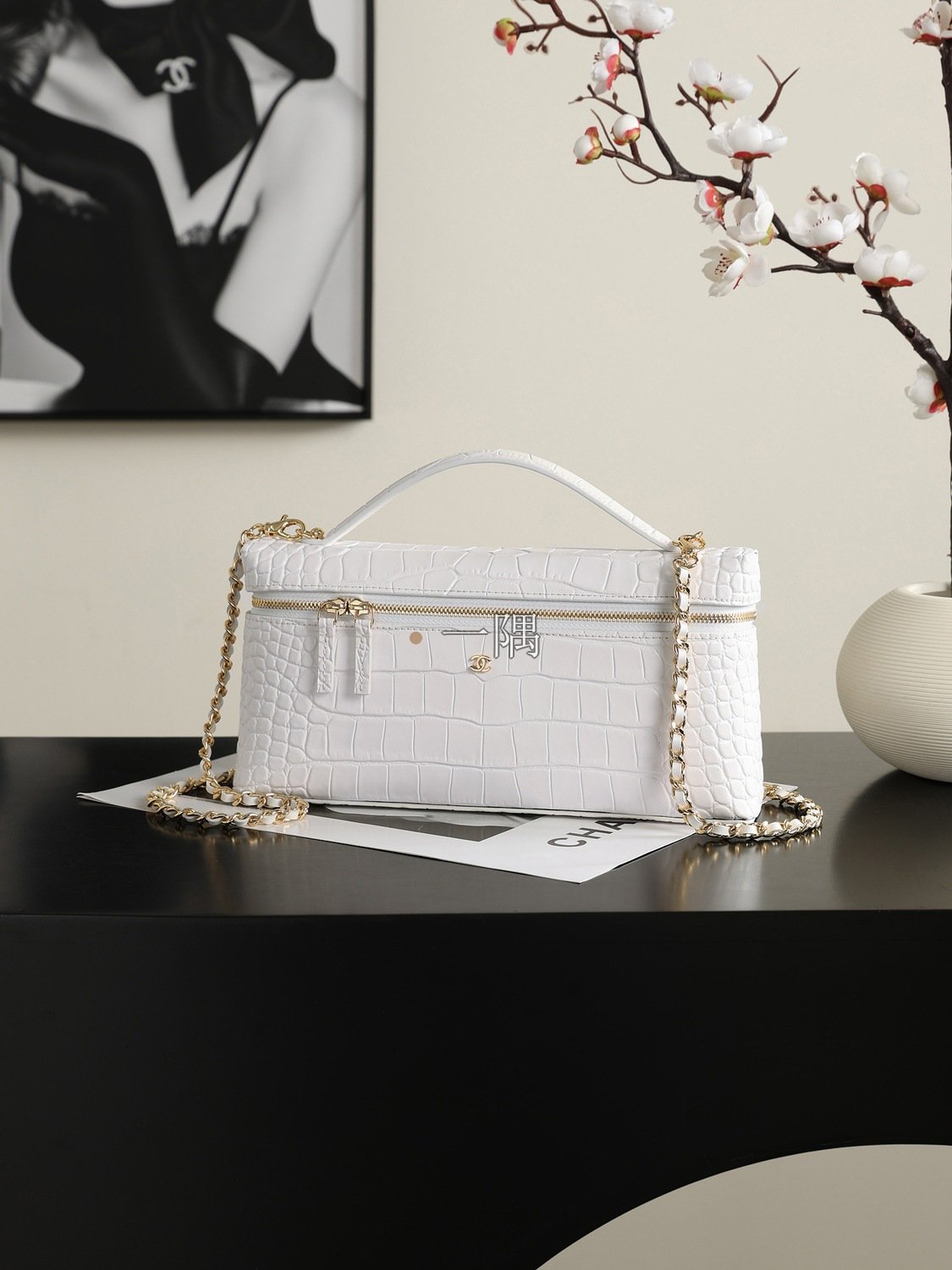 香奈兒CHANEL 鏈條 顆粒小牛皮, 小號|AP5438:圖片 3