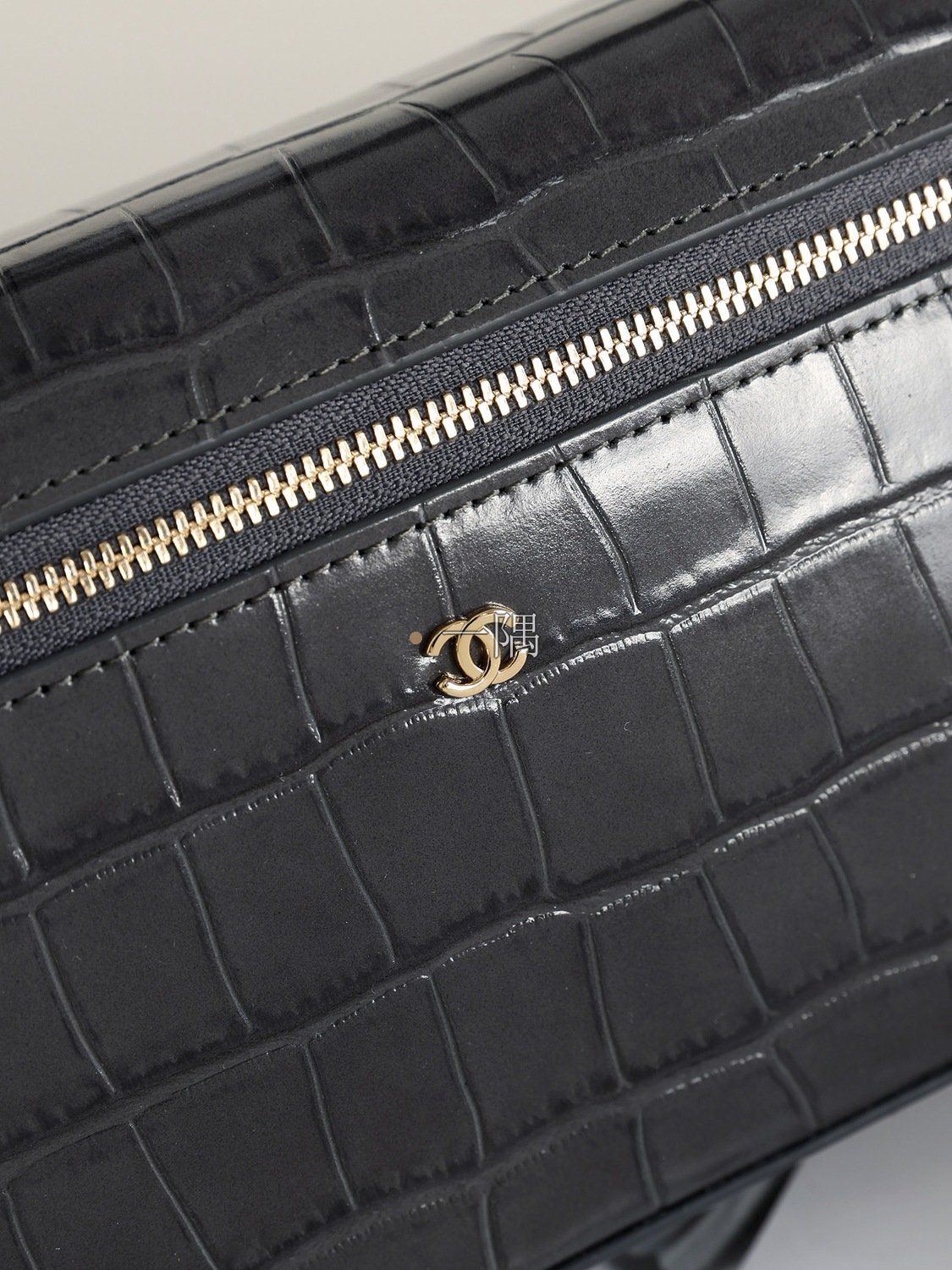 香奈兒CHANEL 鏈條 顆粒小牛皮, 小號 黑色|AP5438:圖片 4