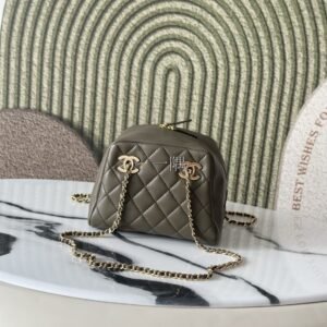 CHANEL 香奈兒 保齡球包 Small Bowling Bag 小號|深卡其