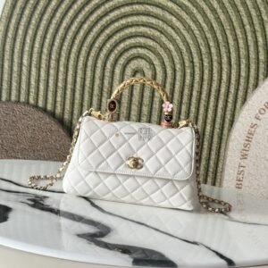 香奈兒CHANEL Coco Handle, 迷你 米色|AS92990