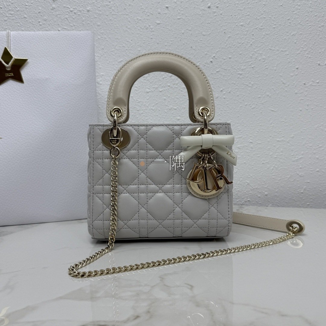 迪奧DIOR Lady Dior, 迷你 金色|M0505