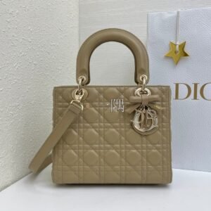 迪奧DIOR Lady Dior, 小號 金色|M0565