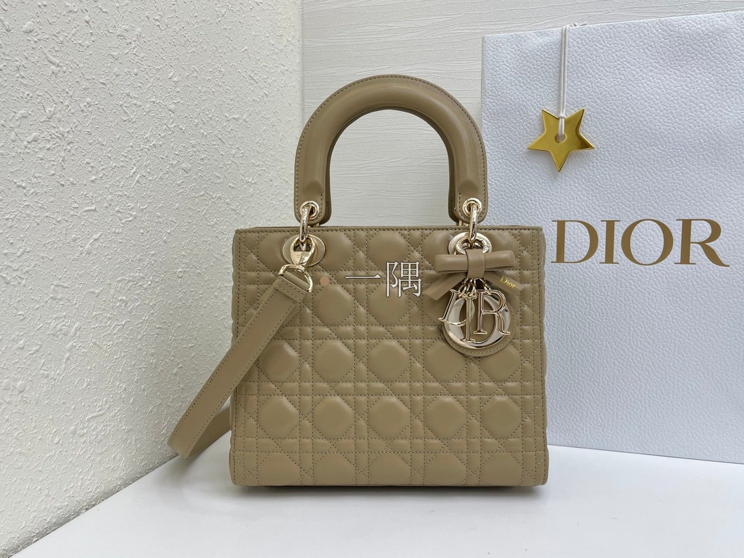 迪奧DIOR Lady Dior, 小號 金色|M0565