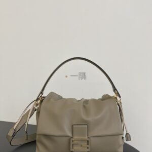 芬迪FENDI Mamma Baguette, 大號 鴿灰色|8BR834