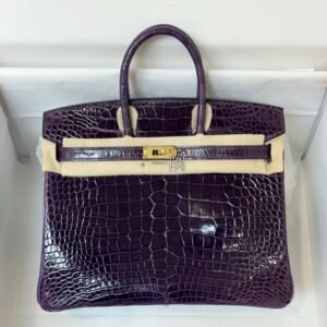 愛馬仕HERMÈS Birkin 25 美洲鱷, 小號 加侖紫