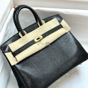 愛馬仕HERMÈS Birkin 25 蜥蜴皮, 小號 黑色