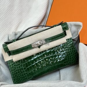 愛馬仕HERMÈS Mini Kelly 一代 美洲鱷, 迷你 翡翠綠