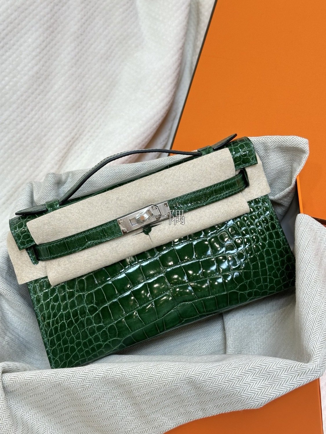 愛馬仕HERMÈS Mini Kelly 一代 美洲鱷, 迷你 翡翠綠