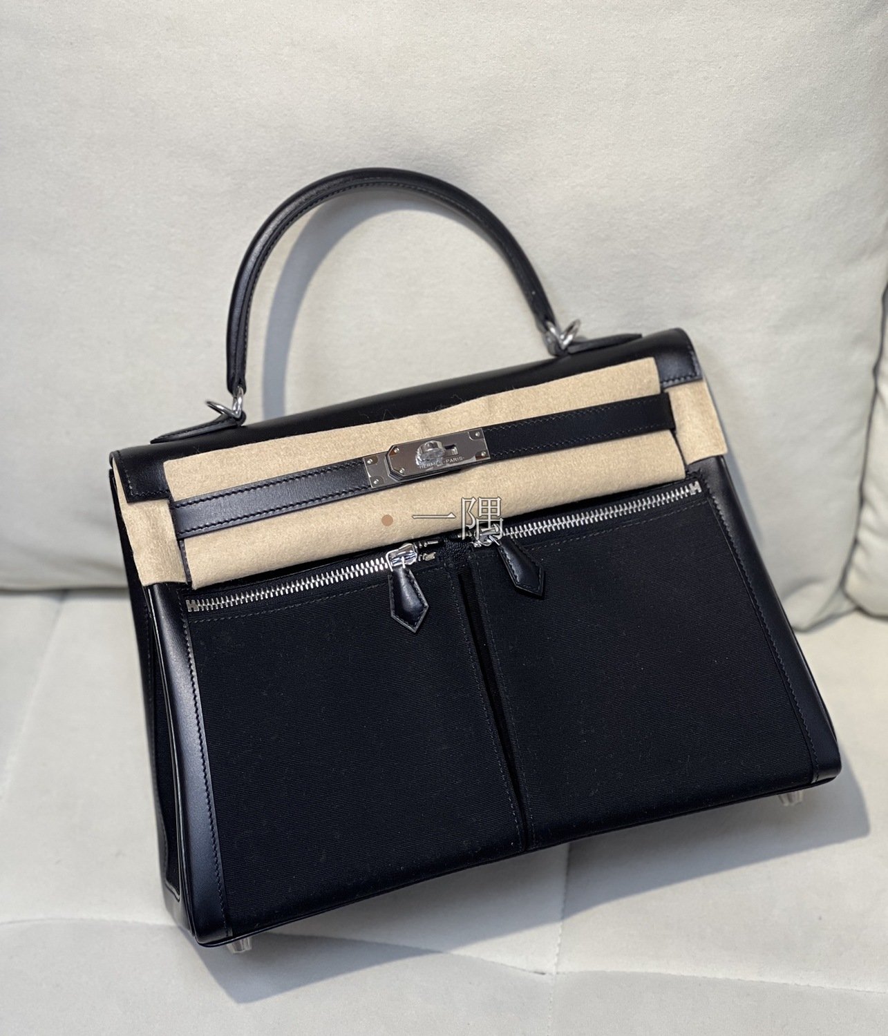 愛馬仕HERMÈS Kelly Lakis 32 box皮, 中號 黑色