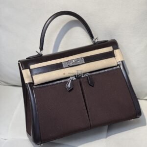 愛馬仕HERMÈS Kelly Lakis 35 box, 大號 烏木色