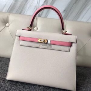 愛馬仕HERMÈS Kelly 25 epsom, 小號 奶昔白