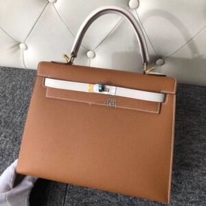 愛馬仕HERMÈS Kelly 25 epsom, 小號 金棕色