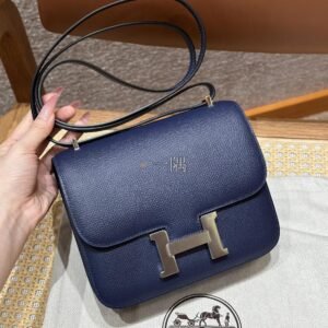 愛馬仕HERMÈS Constance epsom, 迷你 寶藍色