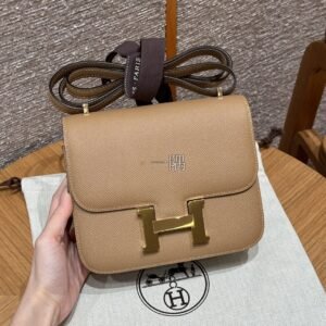 愛馬仕HERMÈS Constance epsom, 迷你 奶茶色