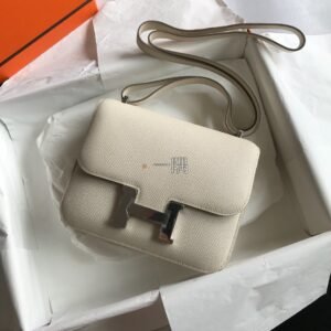 愛馬仕HERMÈS Constance epsom, 迷你 奶昔白