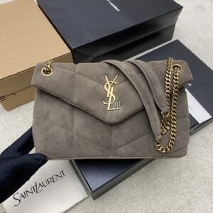 聖羅蘭YSL LouLou Puffer 磨砂, 中號 麝香綠|577476